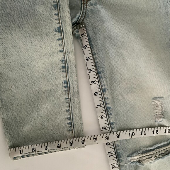 Revice Jeans Butt Cut Distressed Button Fly Straight Leg Blue 24 - Picture 8 of 13